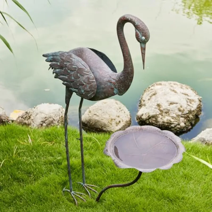 36''H Crane Bird Bath Metal Birdbaths for Outdoor Birdbath for Outside Bird Feeder Heron Garden Statues Decor
36''H Crane Bird Bath Metal Birdbaths for Outdoor Birdbath for Outside Bird Feeder Heron Garden Statues Decor