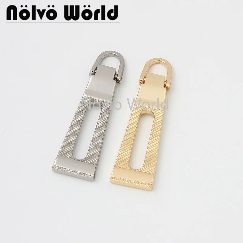 10-50 pieces 4 colors 46*13mm Top Quality Engraved Design 5# Metal Zipper Slider for Leather Female Bags Purse DIY Sewing
10-50 pieces 4 colors 46*13mm Top Quality Engraved Design 5# Metal Zipper Slider for Leather Female Bags Purse DIY Sewing