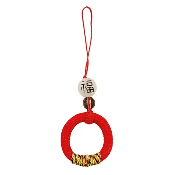 50Pcs Chinese Style Braided Rope Finger Ring Short Phone Lanyard Mobile Phone Strap Lanyards