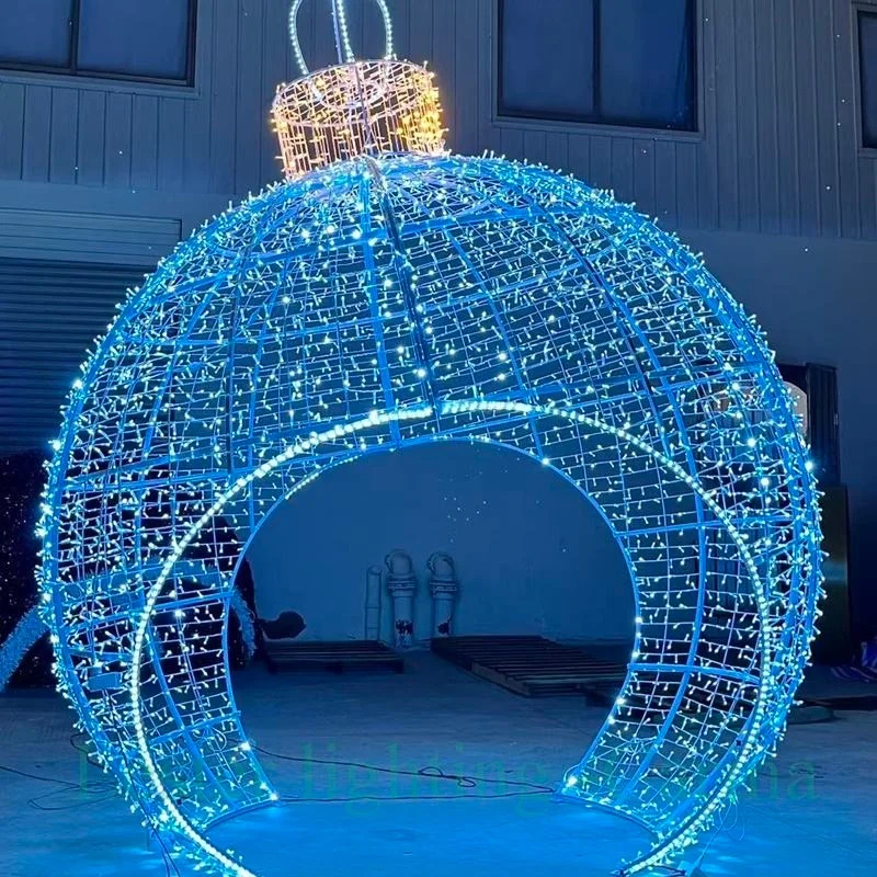 Гигантское светодиодное рождественское украшение, синяя арка, туннель, уличный праздничный световой дисплей
Гигантское светодиодное рождественское украшение, синяя арка, туннель, уличный праздничный световой дисплей