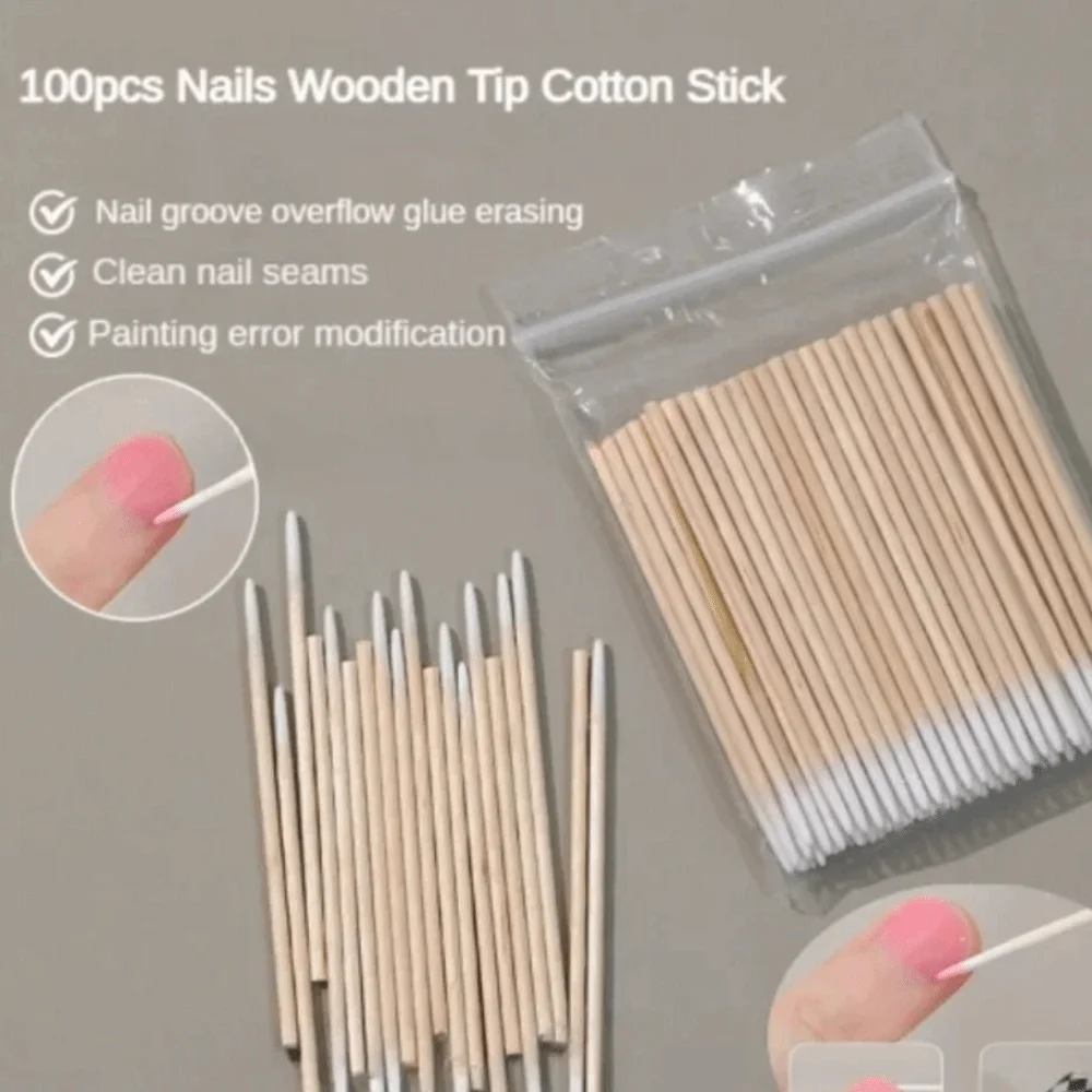 100Pcs Chlorine-Free Double-end Wood Cotton Swab Hypoallergenic Disposable Ultra-small Double-Tipped Cotton Buds Manicure Tools
100Pcs Chlorine-Free Double-end Wood Cotton Swab Hypoallergenic Disposable Ultra-small Double-Tipped Cotton Buds Manicure Tools