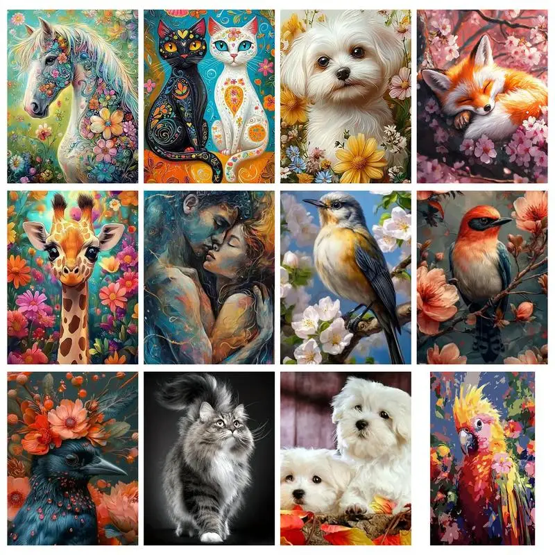 GATYZTORY Oil Painting By Numbers Fox Dog Bird Kits For Adults Handpainted DIY Coloring By Number Animal Home Decoration
GATYZTORY Oil Painting By Numbers Fox Dog Bird Kits For Adults Handpainted DIY Coloring By Number Animal Home Decoration