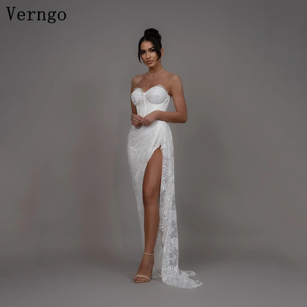Verngo White Lace Party Dresses Sweetheart Prom Dress 2025 Black Girl MermaidSlit Formal Dress فساتين عيد نسائيهcustomized
Verngo White Lace Party Dresses Sweetheart Prom Dress 2025 Black Girl MermaidSlit Formal Dress فساتين عيد نسائيهcustomized