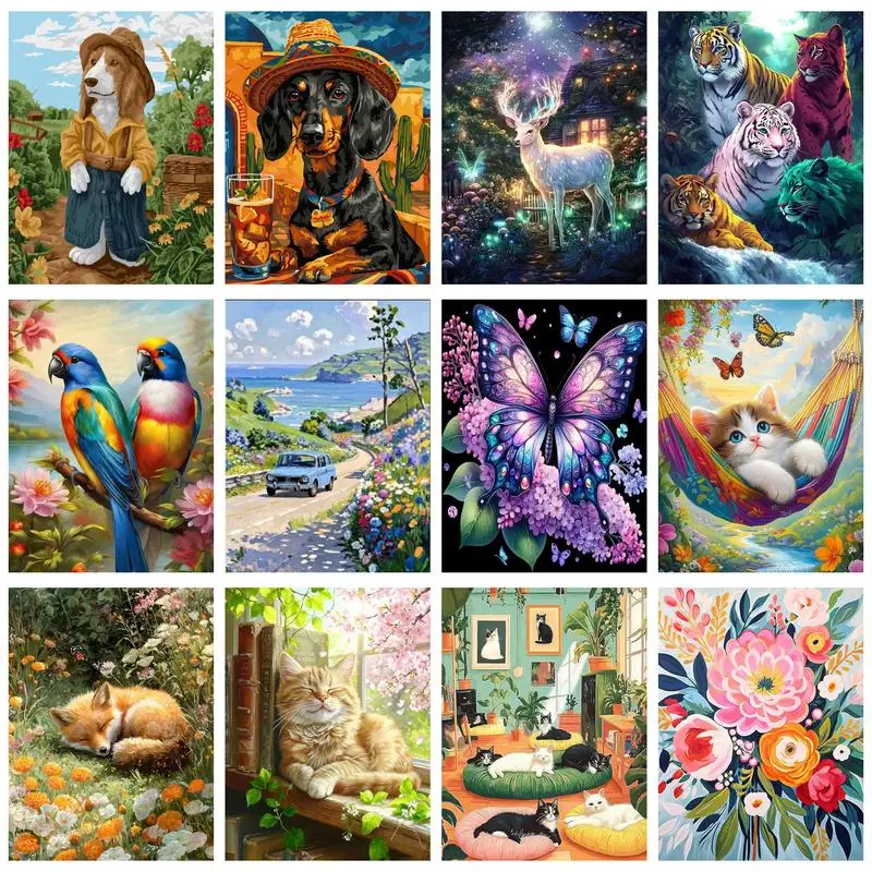 GATYZTORY DIY Pictures By Number Dog Kits Hand Painted Painting By Numbers Animal Drawing On Canvas Gift Home Decor
GATYZTORY DIY Pictures By Number Dog Kits Hand Painted Painting By Numbers Animal Drawing On Canvas Gift Home Decor