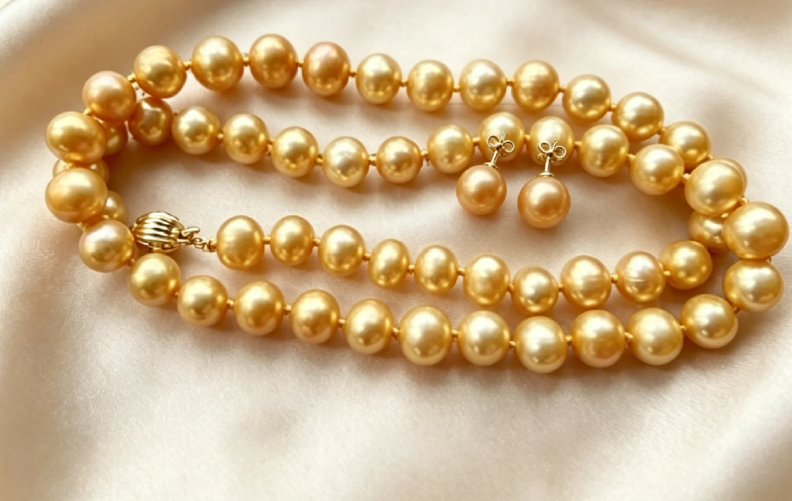Gorgeous necklace AAAA8-9mm natural South Sea gold pearl necklace 18in+earrings 925s
Gorgeous necklace AAAA8-9mm natural South Sea gold pearl necklace 18in+earrings 925s