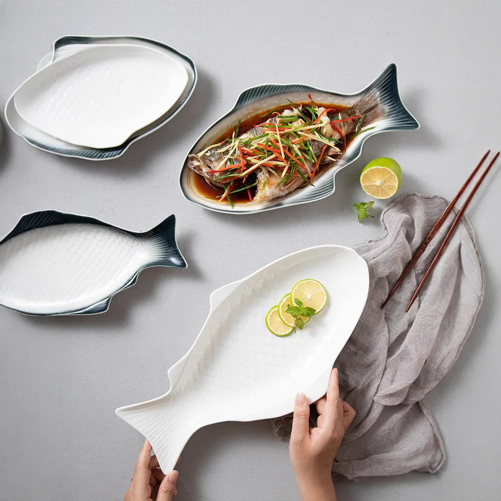 Japanese Style Ceramic Creative Fish Dish for Home Use, Internet Famous Instagram Style Steamed Fish Dish, Hotel Tableware
Japanese Style Ceramic Creative Fish Dish for Home Use, Internet Famous Instagram Style Steamed Fish Dish, Hotel Tableware