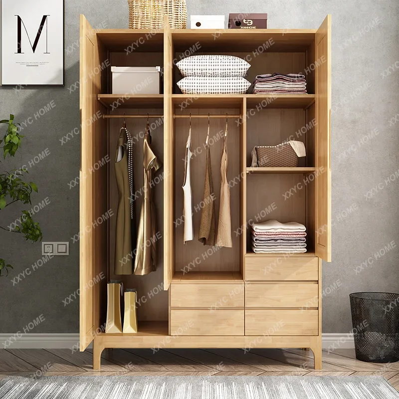 Hmical all-solid wood wardrobe household bedroom modern simple combination large wardrobe
Hmical all-solid wood wardrobe household bedroom modern simple combination large wardrobe