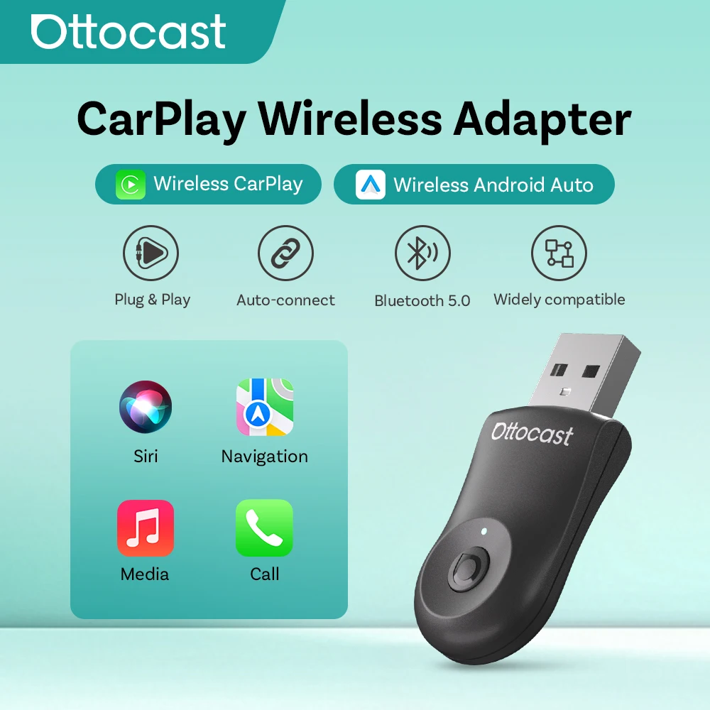 Ottocast Mini Wireless CarPlay Android Auto Adapter Plug Play USB Dongle 5.0 WIFI Car Accessories for VW Benz Audi Toyota Ford
Ottocast Mini Wireless CarPlay Android Auto Adapter Plug Play USB Dongle 5.0 WIFI Car Accessories for VW Benz Audi Toyota Ford