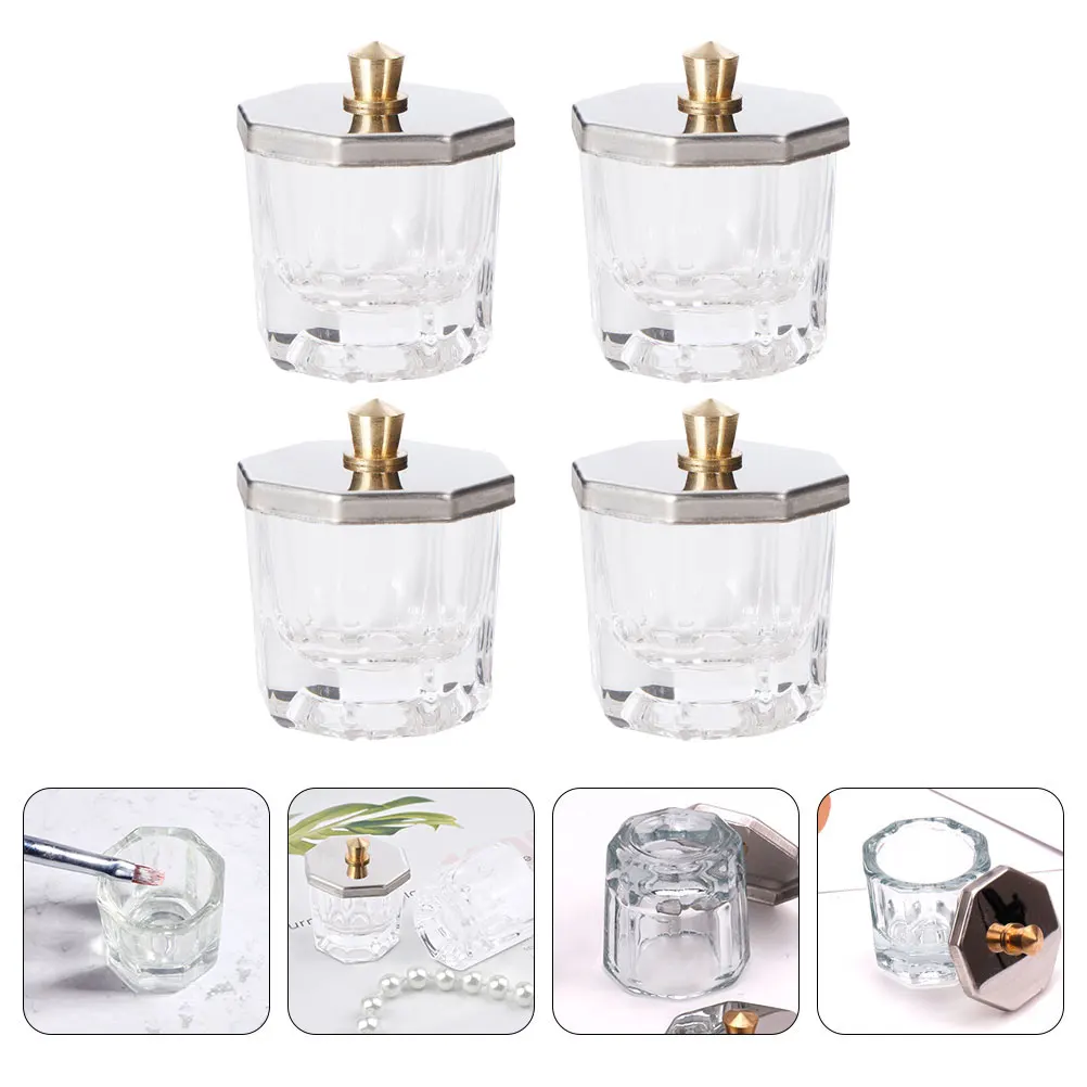 4pcs Octagon Lid Nail Art Bowl Glass Nail Liquid Dish Refillable Durable Manicure Powder Cup For Acrylic Liquid Easy To Clean
4pcs Octagon Lid Nail Art Bowl Glass Nail Liquid Dish Refillable Durable Manicure Powder Cup For Acrylic Liquid Easy To Clean