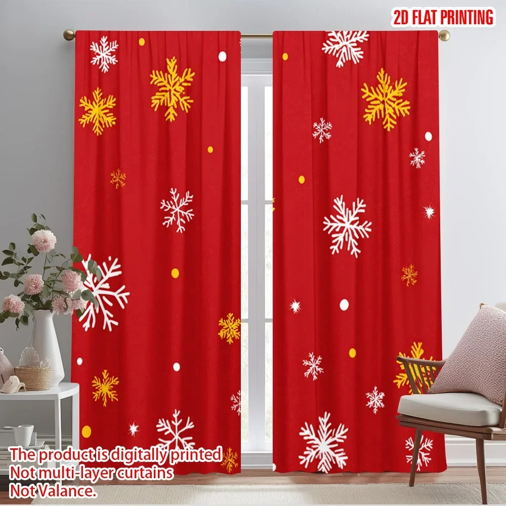 2pcs,2D plane printing Curtain Fabric Santa Claus Snowflakes 100% Polyester (without rod) Gifts Perfect for Bedroom, Living
2pcs,2D plane printing Curtain Fabric Santa Claus Snowflakes 100% Polyester (without rod) Gifts Perfect for Bedroom, Living