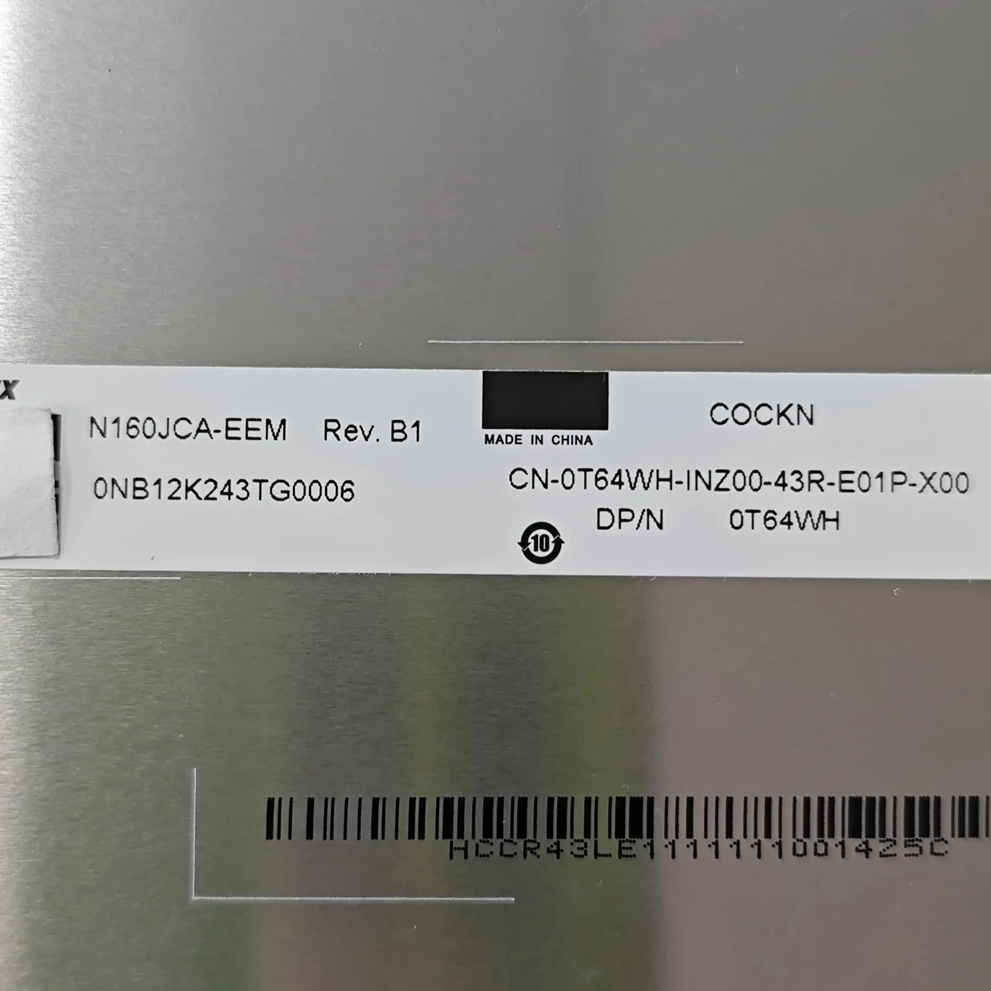 N160JCA-EEM 16.0'' Laptop LCD Screen Display Panel Matrix 1920×1200 EDP 30 Pins
N160JCA-EEM 16.0'' Laptop LCD Screen Display Panel Matrix 1920×1200 EDP 30 Pins