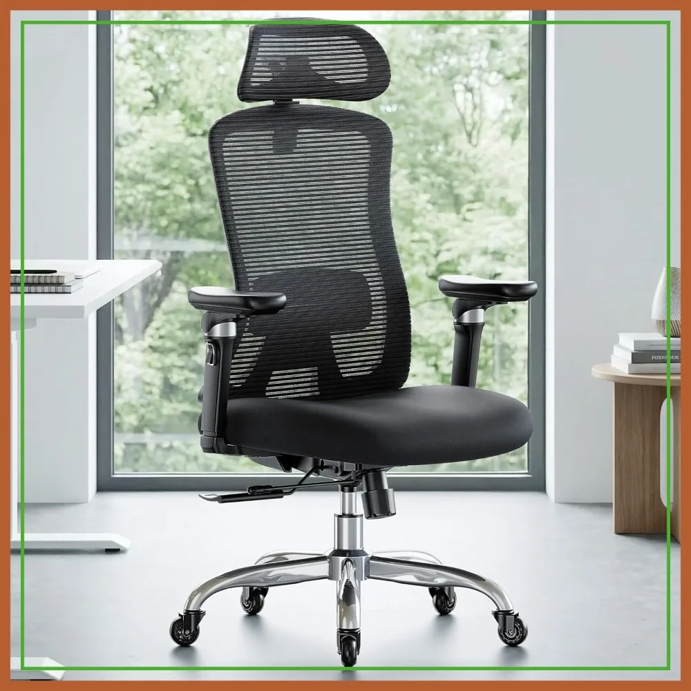 Ergonomic Office Chair with 6D Armrests, 3D Headrest, Slide Seat, Lumbar Support, Tilt Lock, 330 lbs Capacity
Ergonomic Office Chair with 6D Armrests, 3D Headrest, Slide Seat, Lumbar Support, Tilt Lock, 330 lbs Capacity