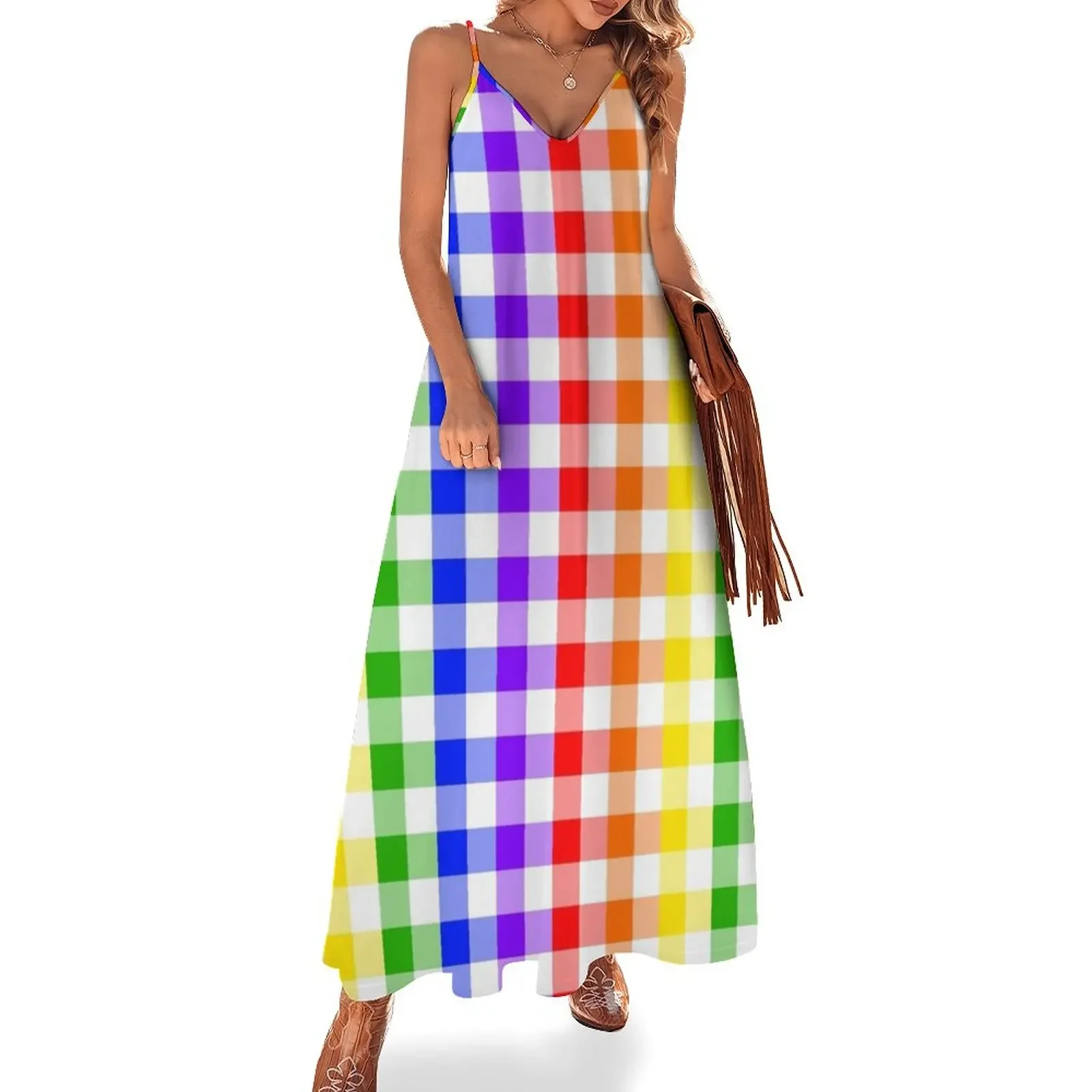 Rainbow Gingham Sleeveless Dress elegant evening dresses for women 2025 beach outfits for women womens dress
Rainbow Gingham Sleeveless Dress elegant evening dresses for women 2025 beach outfits for women womens dress