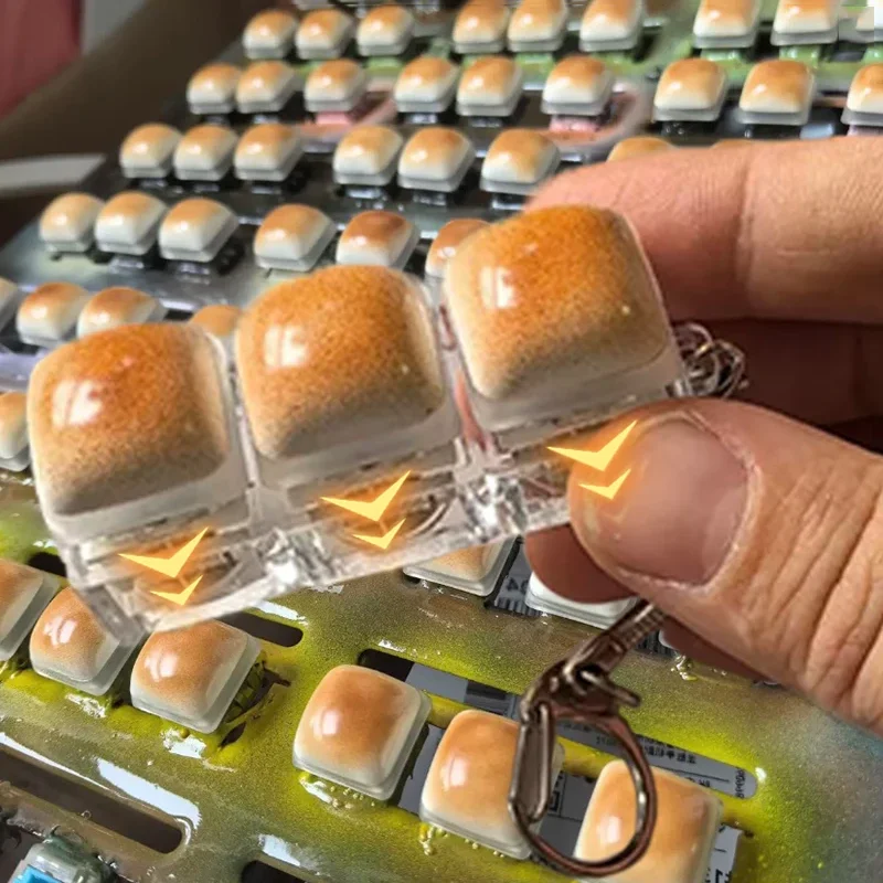 Caramel Bread Design Fidget Keychain Keys Button Keycap Finger Keyboard Cap Relief Stress Steamed Bread Button Keycap Keychain
Caramel Bread Design Fidget Keychain Keys Button Keycap Finger Keyboard Cap Relief Stress Steamed Bread Button Keycap Keychain