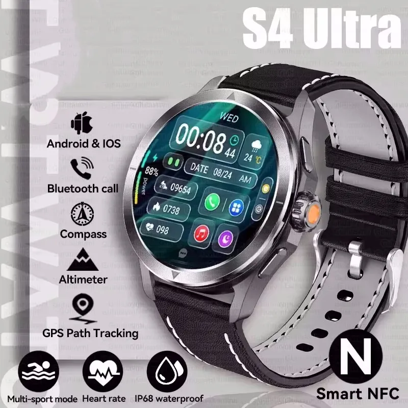 Xiaomi 2026 S4 Ultra SmartWatch Men IP68 Waterproof AMOLED Outdoor Sports GPS Compass Heart Rate Waterproof NFC BT Call Watch
Xiaomi 2026 S4 Ultra SmartWatch Men IP68 Waterproof AMOLED Outdoor Sports GPS Compass Heart Rate Waterproof NFC BT Call Watch
