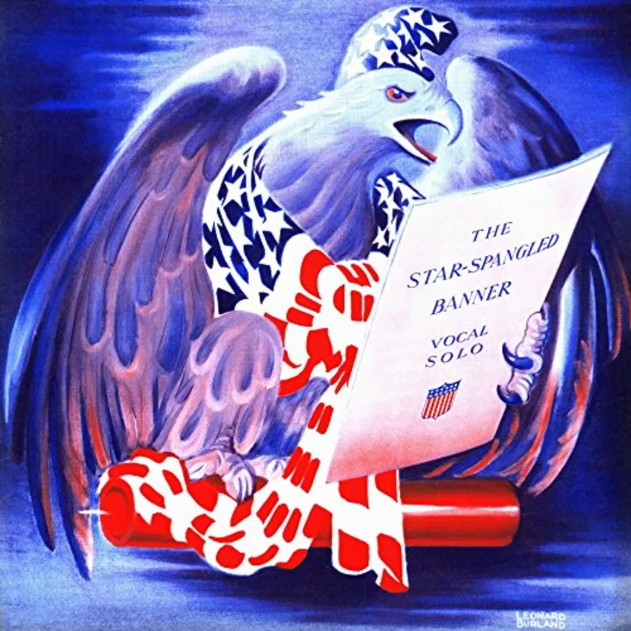 Eagle Sings The Star Spangled Banner Poster Print 24 x 36
Eagle Sings The Star Spangled Banner Poster Print 24 x 36