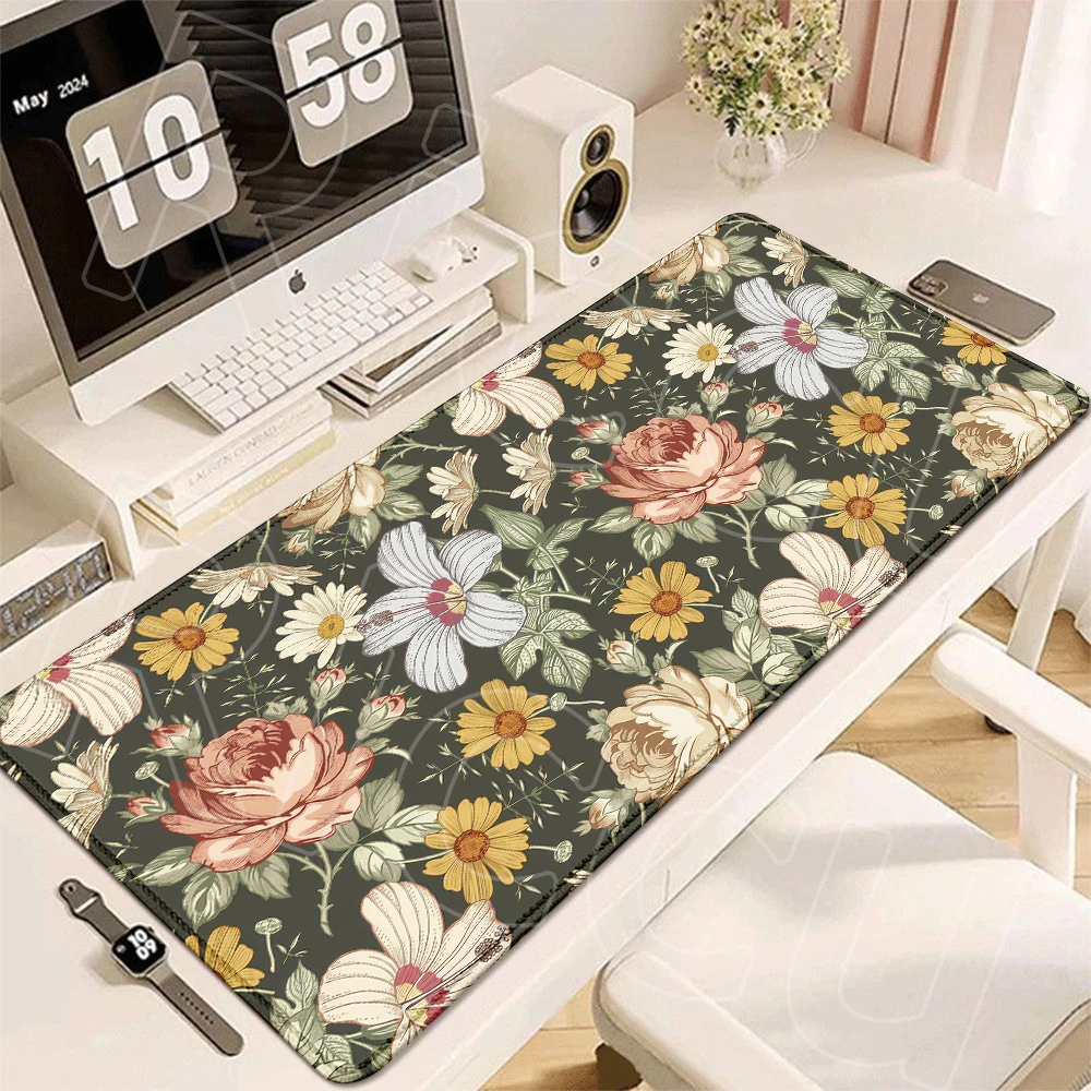 Large Size Vintage Flowers Pattern Table Pad Non-Slip Office Decor Desk Mats Durable Stitching Rubber Setup Keyboard Accessories
Large Size Vintage Flowers Pattern Table Pad Non-Slip Office Decor Desk Mats Durable Stitching Rubber Setup Keyboard Accessories