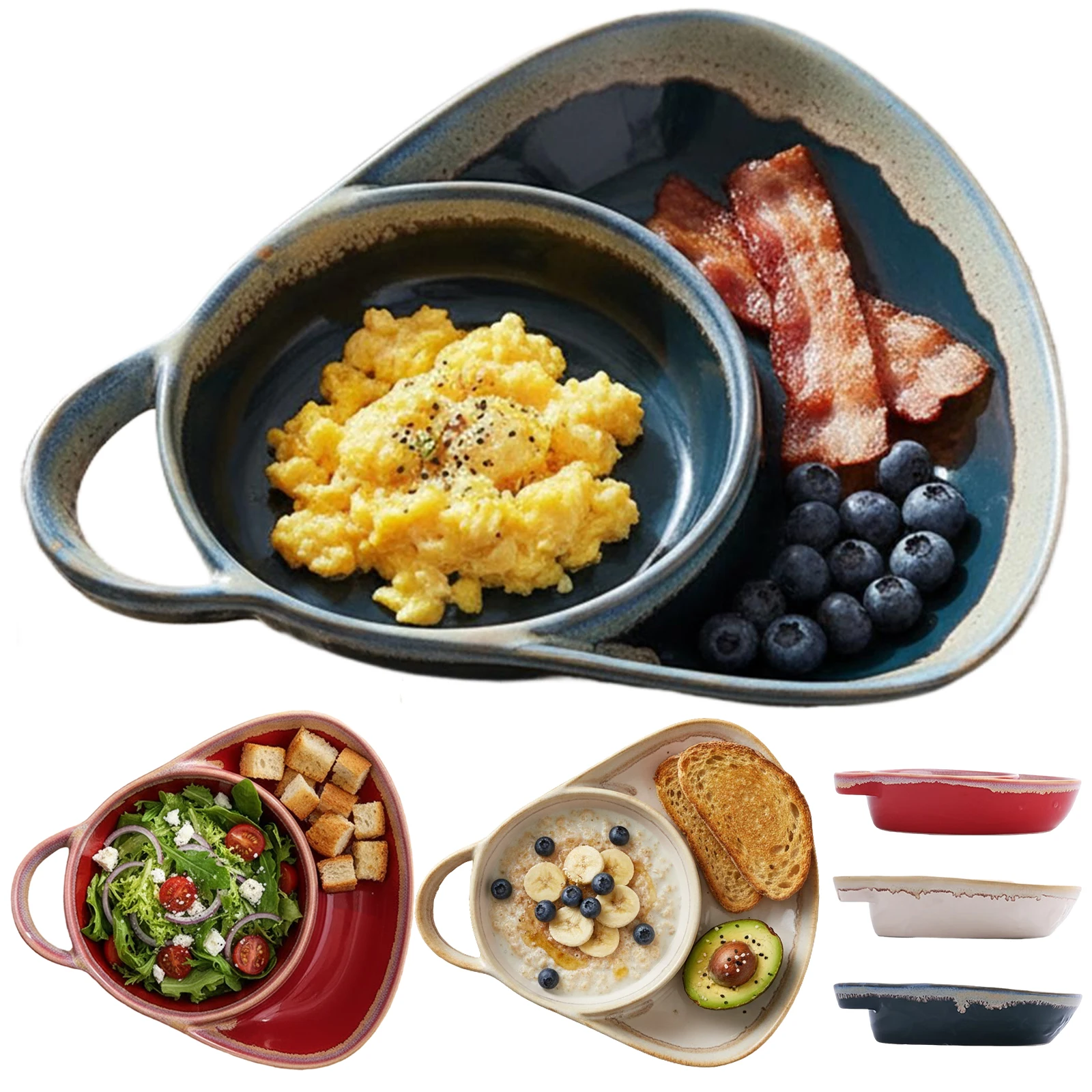 Soup and Sandwich Plate Retro Combo Ceramic Soup Easy To Clean Soggy Cereal Bowls for Dessert Fruit Salad
Soup and Sandwich Plate Retro Combo Ceramic Soup Easy To Clean Soggy Cereal Bowls for Dessert Fruit Salad