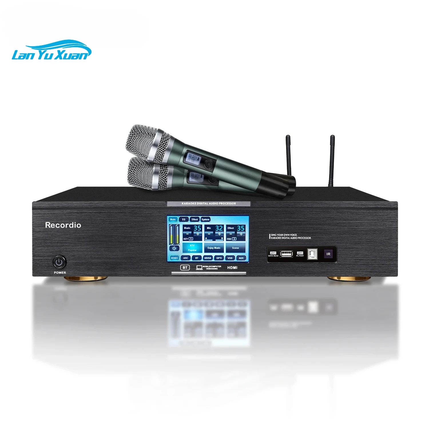 GAW-M480 Three in one wireless microphone system family karaoke amplifier with touch screen operation
GAW-M480 Three in one wireless microphone system family karaoke amplifier with touch screen operation