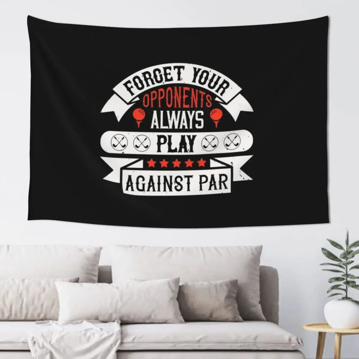 Forget Your Opponents; Always Play Against Par Tapestry House Decorations Room Decoration Korean Style Tapestry
Forget Your Opponents; Always Play Against Par Tapestry House Decorations Room Decoration Korean Style Tapestry