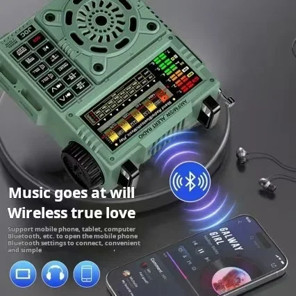 New Full Band Radio Convenient Wireless Bluetooth Speaker Supports TF Card/USB/MP3 Player SOS/FM Elderly Specific Mini Radio
New Full Band Radio Convenient Wireless Bluetooth Speaker Supports TF Card/USB/MP3 Player SOS/FM Elderly Specific Mini Radio