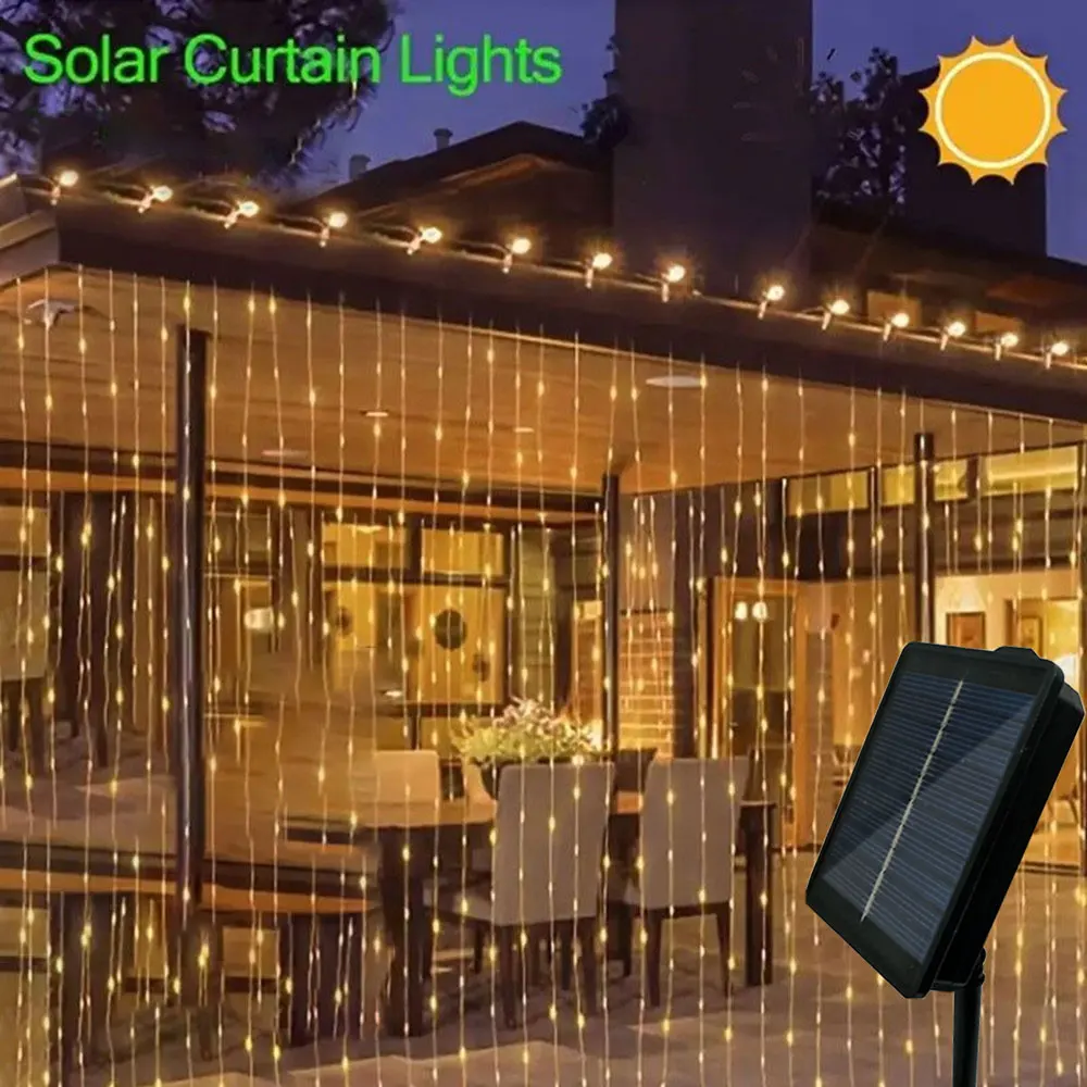 8 Lighting Modes Wedding Outdoor Fairy Garland Lamp LED Solar Curtain String Light Mother's Day Ramadan Decorations 2026
8 Lighting Modes Wedding Outdoor Fairy Garland Lamp LED Solar Curtain String Light Mother's Day Ramadan Decorations 2026