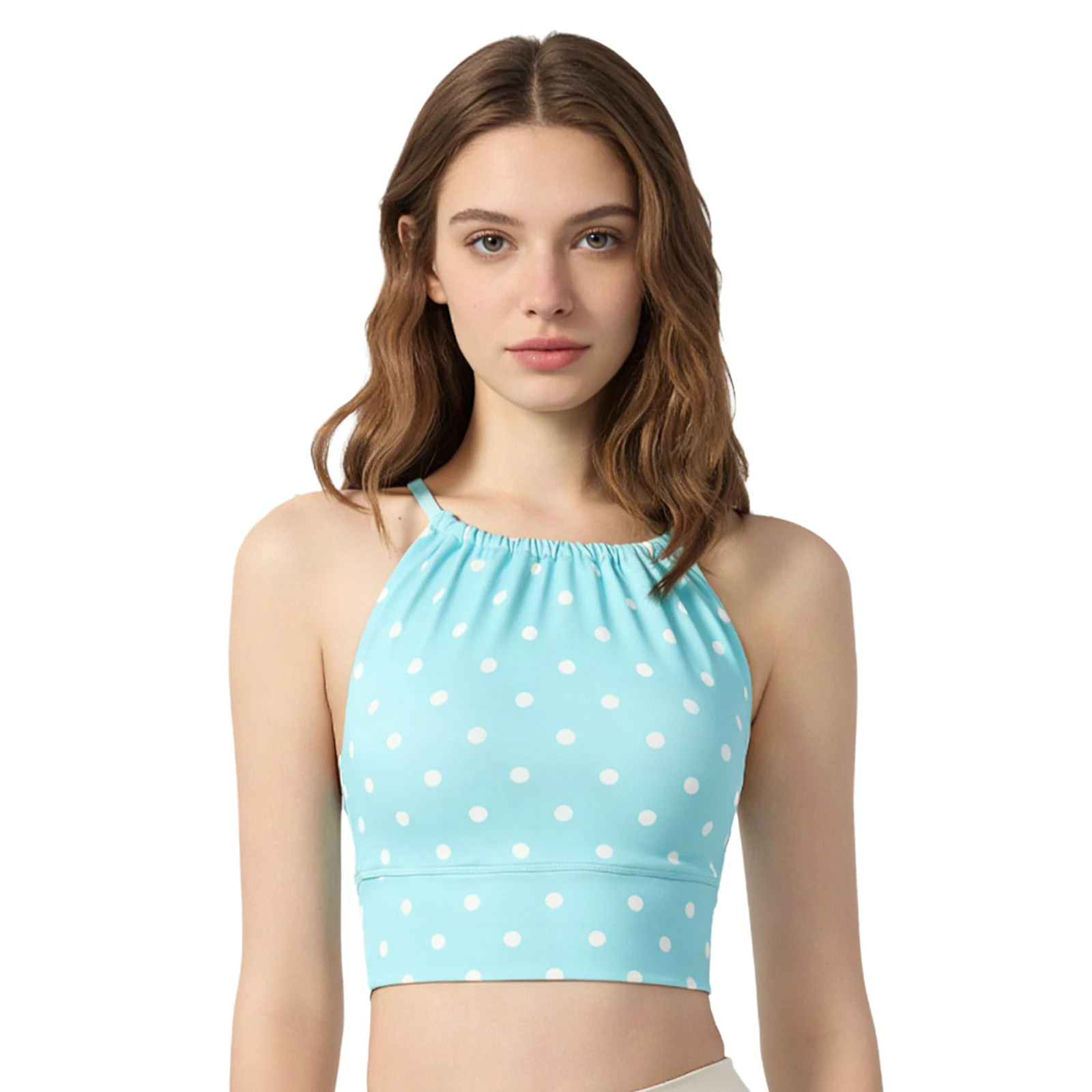Women Dot Print Padded Sports Warm-up Bra Cross Back Camisole Sleeveless Backless Crop Top Crop Top for Yoga Workout Gym Fitness
Women Dot Print Padded Sports Warm-up Bra Cross Back Camisole Sleeveless Backless Crop Top Crop Top for Yoga Workout Gym Fitness