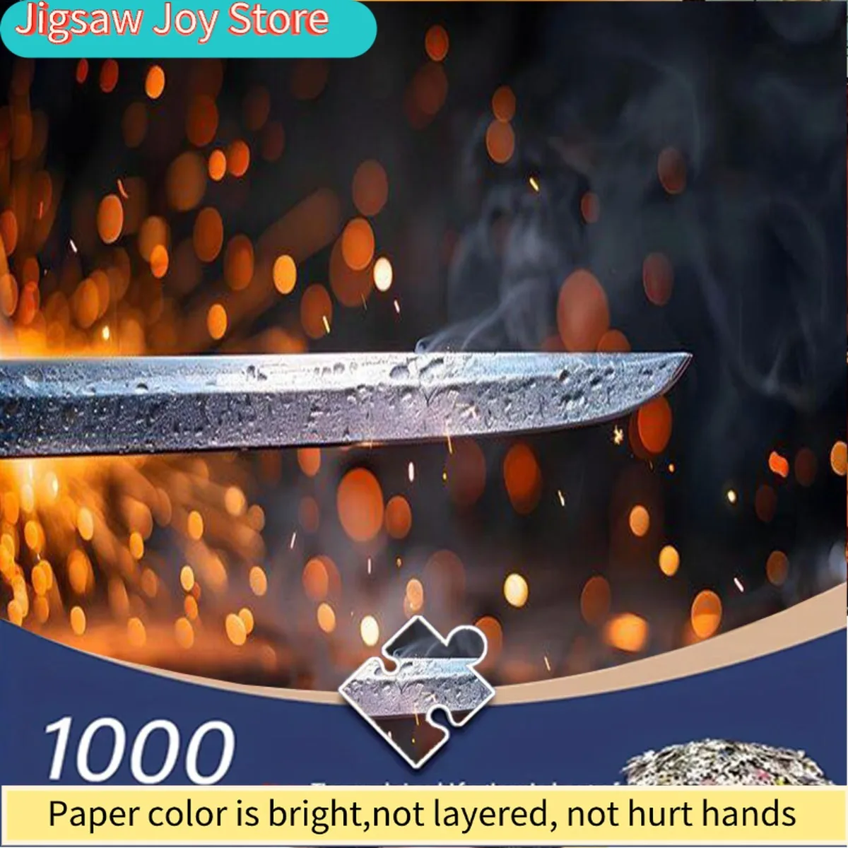 1000pcs Adult Jigsaw Puzzle - Fiery Sword with Water Droplets, Sparks & Smoke - Challenging 5D-like Effect 3D Cube-Like Pieces
1000pcs Adult Jigsaw Puzzle - Fiery Sword with Water Droplets, Sparks & Smoke - Challenging 5D-like Effect 3D Cube-Like Pieces
