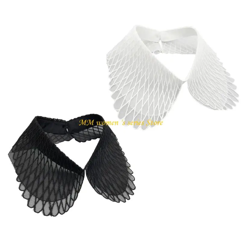 Q39C Fashion Double Layer Lace False Collar For Round Neck And V Neck Tops Decorative Collar Neckpiece for Women Girl
Q39C Fashion Double Layer Lace False Collar For Round Neck And V Neck Tops Decorative Collar Neckpiece for Women Girl