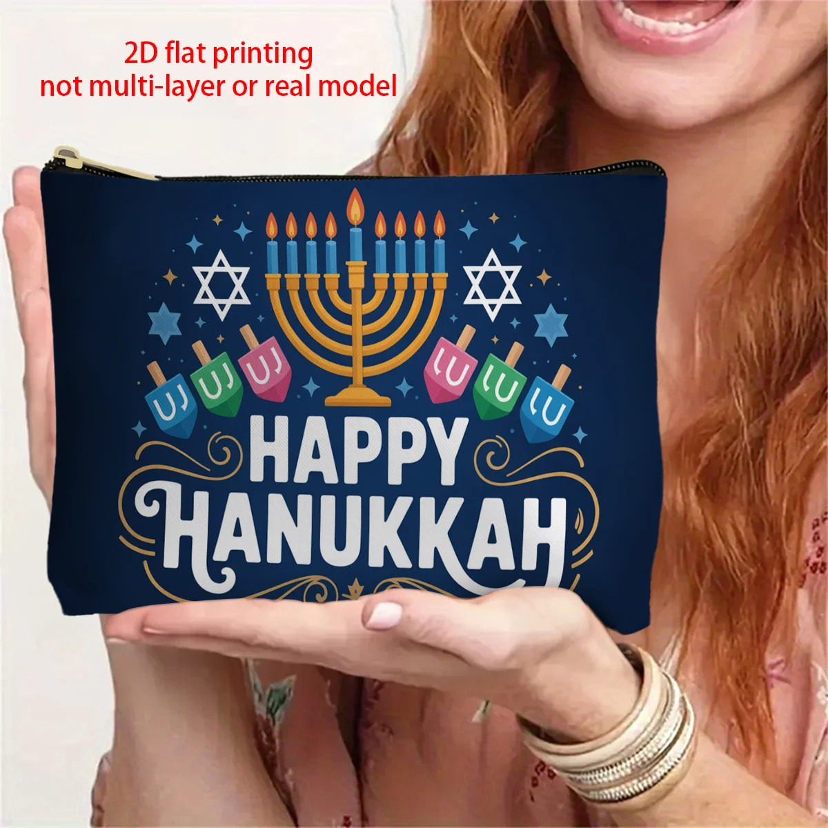 Women's Hanukkah Makeup Bag Hebrew Menorah Design Happy Hanukkah Cosmetic Pouch Gift for Mom Sister Multifunctional Toiletry Bag
Women's Hanukkah Makeup Bag Hebrew Menorah Design Happy Hanukkah Cosmetic Pouch Gift for Mom Sister Multifunctional Toiletry Bag