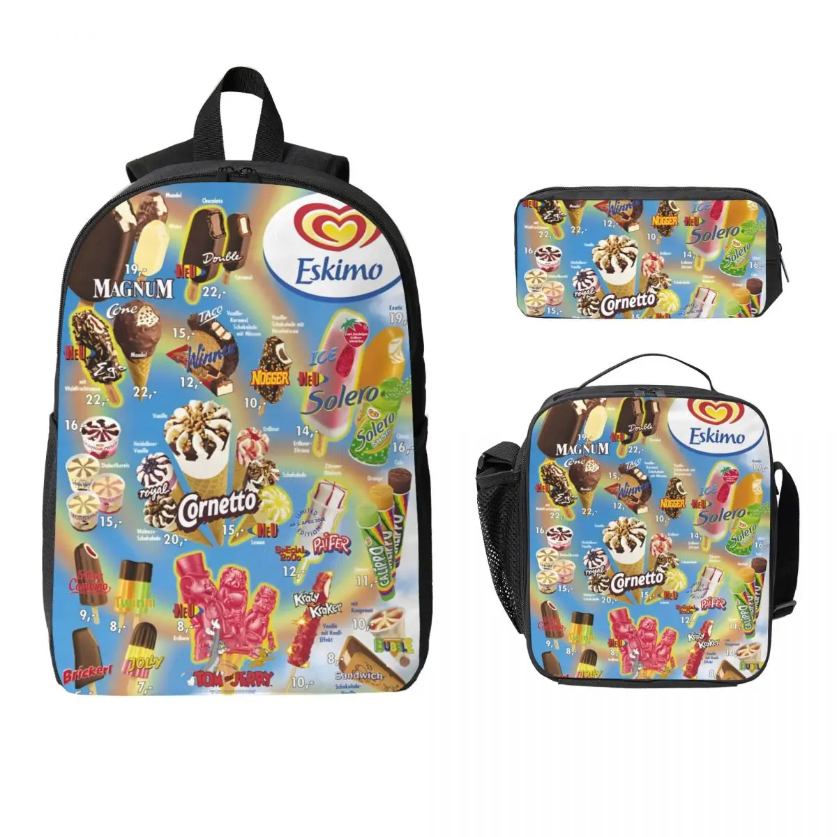 Ice Cream Accessories Backpack Set for Boy Girl Pencil Boxes Bookbag Sets with Lunch Box For Primary School Students Knapsack
Ice Cream Accessories Backpack Set for Boy Girl Pencil Boxes Bookbag Sets with Lunch Box For Primary School Students Knapsack