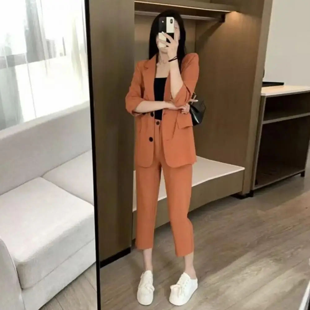 Women Suit Coat Elegant Women's Double Breasted Suit Jacket with Flap Pockets Casual Everyday Business Outwear Coat with Single
Women Suit Coat Elegant Women's Double Breasted Suit Jacket with Flap Pockets Casual Everyday Business Outwear Coat with Single