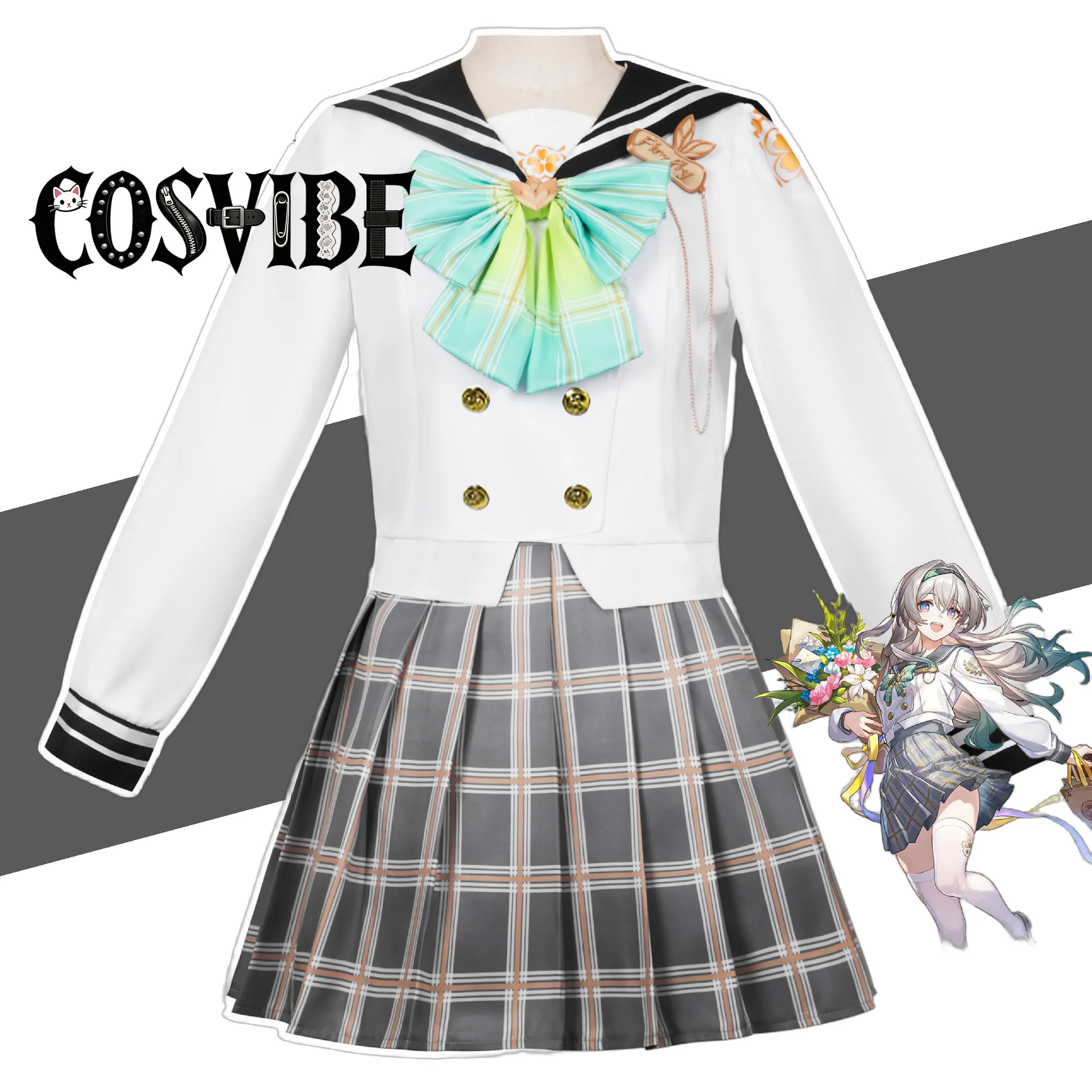 Honkai Star Rail Firefly Cosplay Costume - JK Sailor Uniform Wig Set Carnival Halloween Party Roleplay Women
Honkai Star Rail Firefly Cosplay Costume - JK Sailor Uniform Wig Set Carnival Halloween Party Roleplay Women