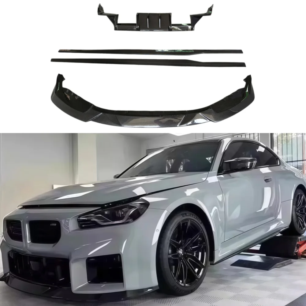 Automotive Aerodynamic Kit with Dry Carbon Fiber R44 Style Front Lip and Rear Diffuser Side Skirt for BMW M2 (G87)
Automotive Aerodynamic Kit with Dry Carbon Fiber R44 Style Front Lip and Rear Diffuser Side Skirt for BMW M2 (G87)