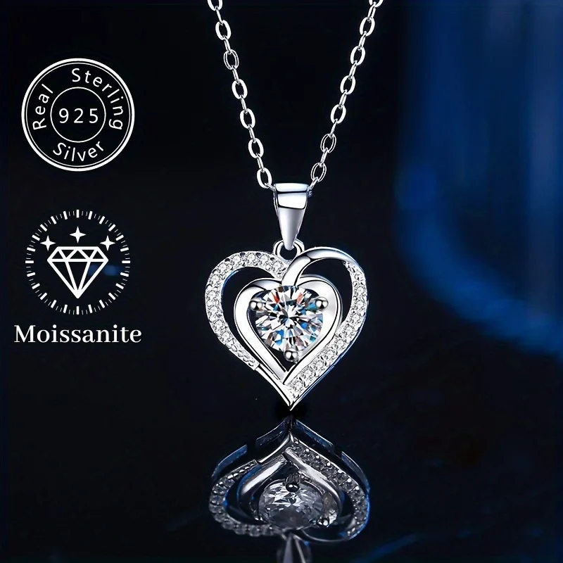 Love Heart Moissanite Necklace 925 Sterling Silver Luxury Necklace Christmas Valentine's Day Mothers Day Jewelry Gifts
Love Heart Moissanite Necklace 925 Sterling Silver Luxury Necklace Christmas Valentine's Day Mothers Day Jewelry Gifts