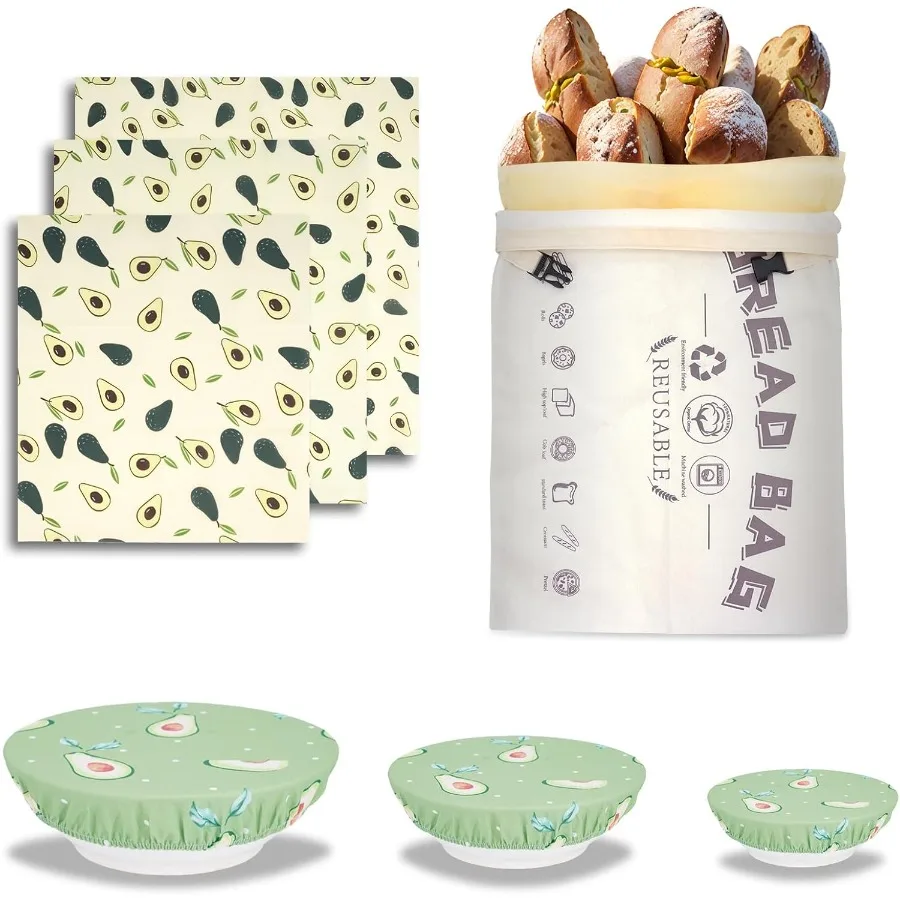 7в1 многоразовые пакеты для хлеба из пчелиного воска для защиты от закваски и хранения продуктов, обертывания из пчелиного воска для чаши для сохранения свежих ингредиентов C
7в1 многоразовые пакеты для хлеба из пчелиного воска для защиты от закваски и хранения продуктов, обертывания из пчелиного воска для чаши для сохранения свежих ингредиентов C