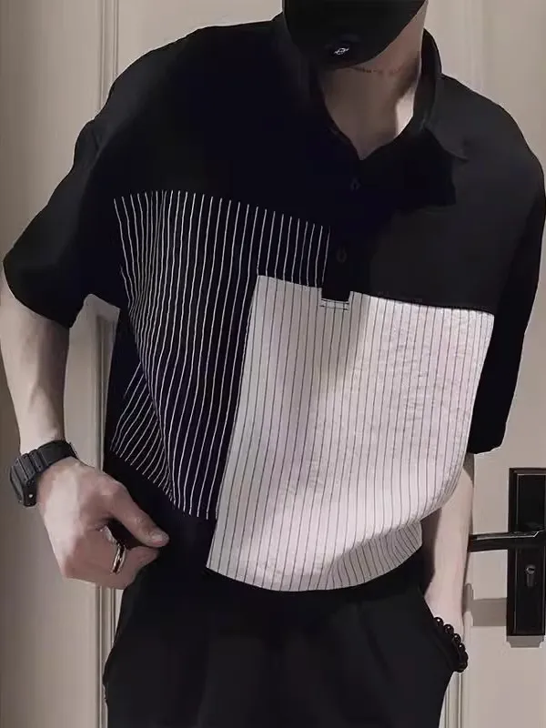 Мужская футболка из чистого хлопка в стиле ретро с цветными вставками, полосками и пэчворком, летний модный топ с семицветными рукавами
Мужская футболка из чистого хлопка в стиле ретро с цветными вставками, полосками и пэчворком, летний модный топ с семицветными рукавами