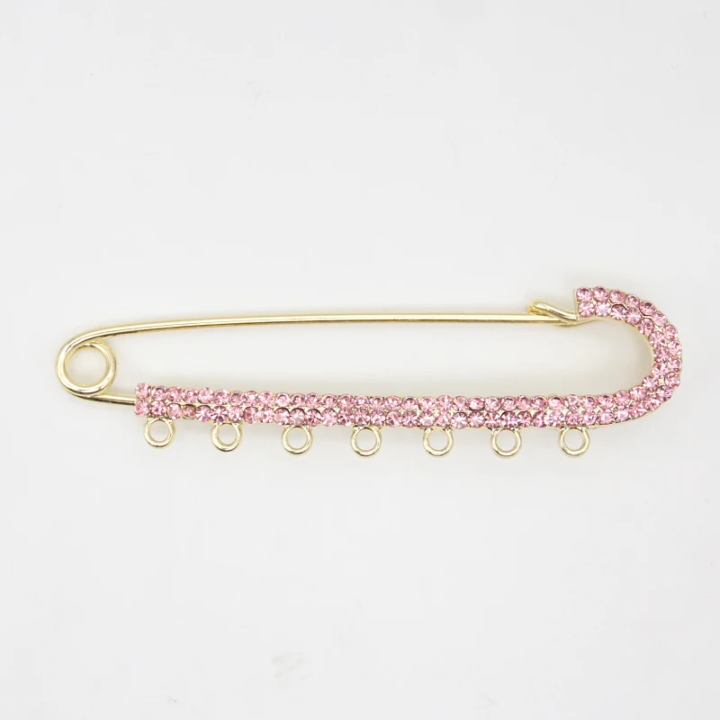 9 cm 7 loops gold pink rhinestone crystal Brooch baby pin for islam baby decoration
9 cm 7 loops gold pink rhinestone crystal Brooch baby pin for islam baby decoration