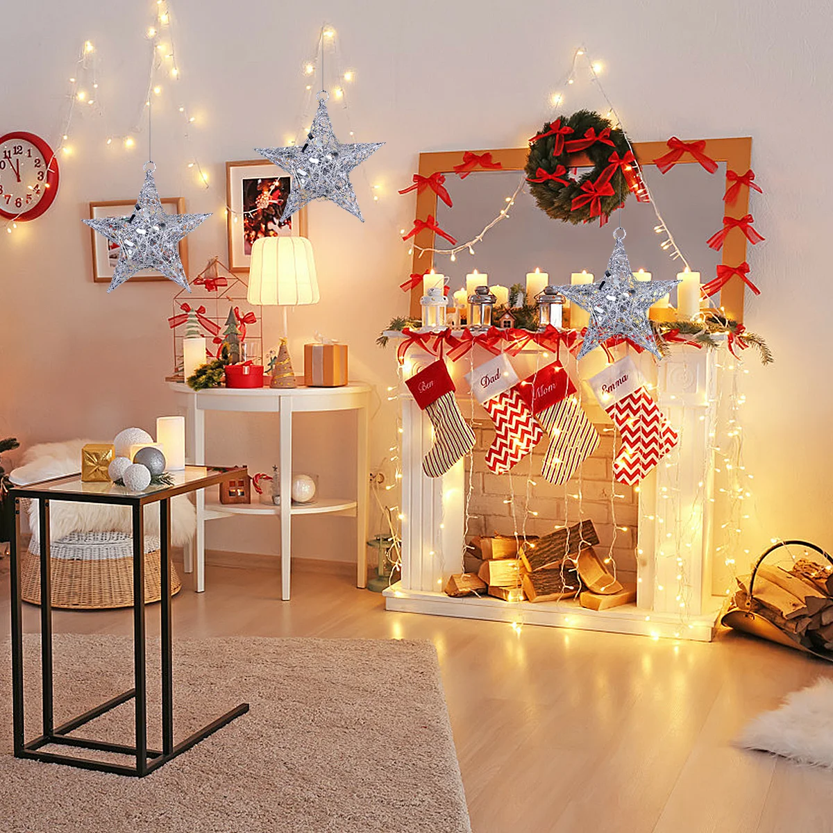 1Set String Light Decor Five-Pointed Star Design Exquisite Workmanship Ideal for Holiday Party Proposal Scene Arrangement
1Set String Light Decor Five-Pointed Star Design Exquisite Workmanship Ideal for Holiday Party Proposal Scene Arrangement