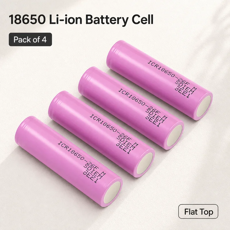 18650 Li-ion Rechargeable Battery 3.7V 2600mAh ICR18650 Cell For Flashlight Torch, Stable Replacement Power, Long Lasting Power
18650 Li-ion Rechargeable Battery 3.7V 2600mAh ICR18650 Cell For Flashlight Torch, Stable Replacement Power, Long Lasting Power