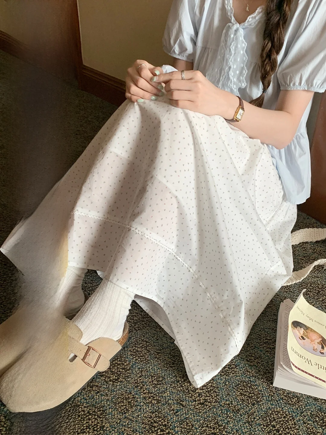 Summer Floral Print Half Skirt Women's Style Splicing High Waist A-Line Skirt Breathable Skin-Friendly Korean Forest System
Summer Floral Print Half Skirt Women's Style Splicing High Waist A-Line Skirt Breathable Skin-Friendly Korean Forest System