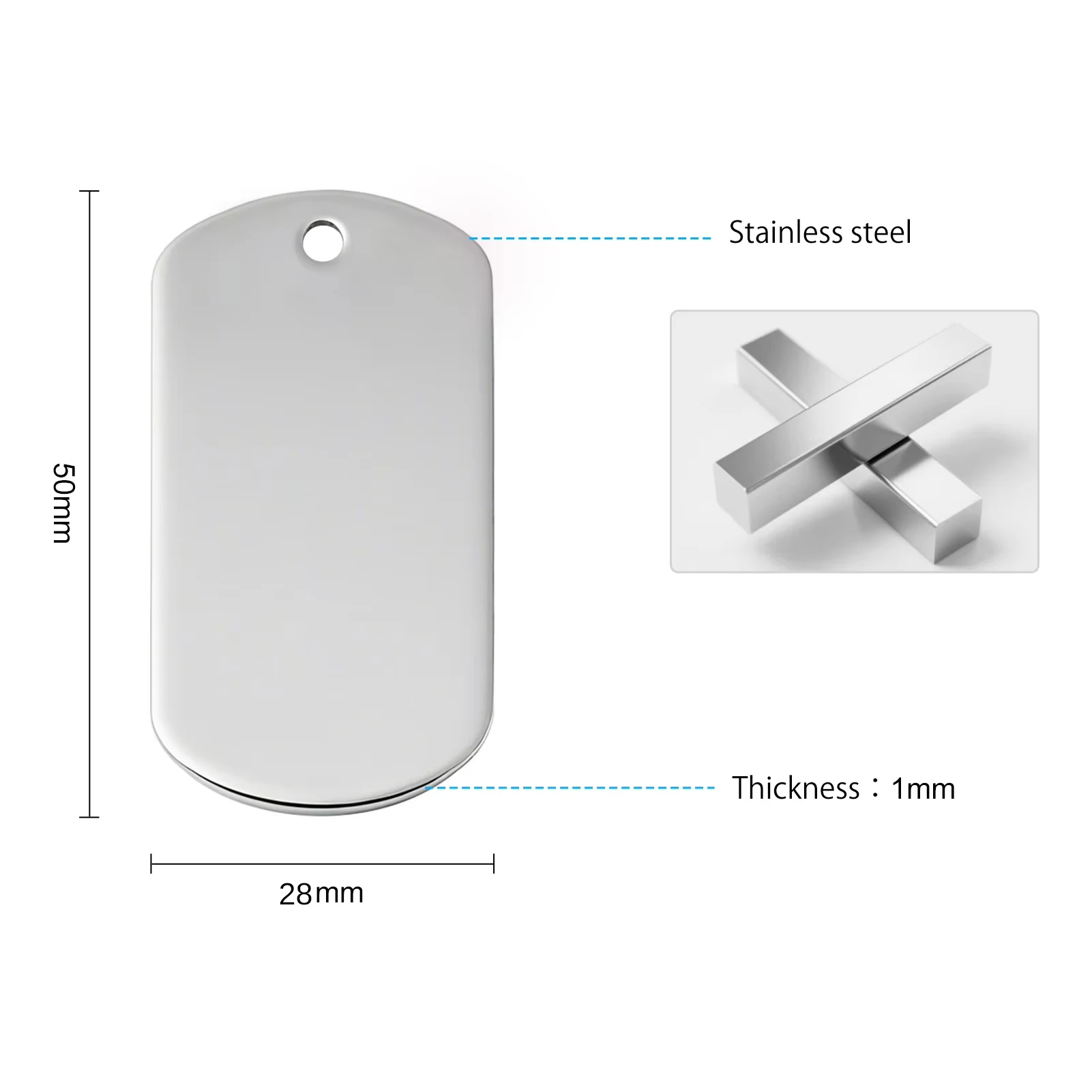 Blank Dog Tag Pendant Suitable Laser Engraving Machine DIY Pattern Tools.
Blank Dog Tag Pendant Suitable Laser Engraving Machine DIY Pattern Tools.