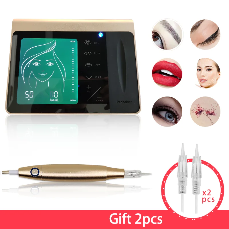 Permanent Makeup Machine Kit NEW Touch Screen for Eyebrow Lip Eyeliner Machine With 2pcs Cartridge Neeldes Rechargeable Battery
Permanent Makeup Machine Kit NEW Touch Screen for Eyebrow Lip Eyeliner Machine With 2pcs Cartridge Neeldes Rechargeable Battery