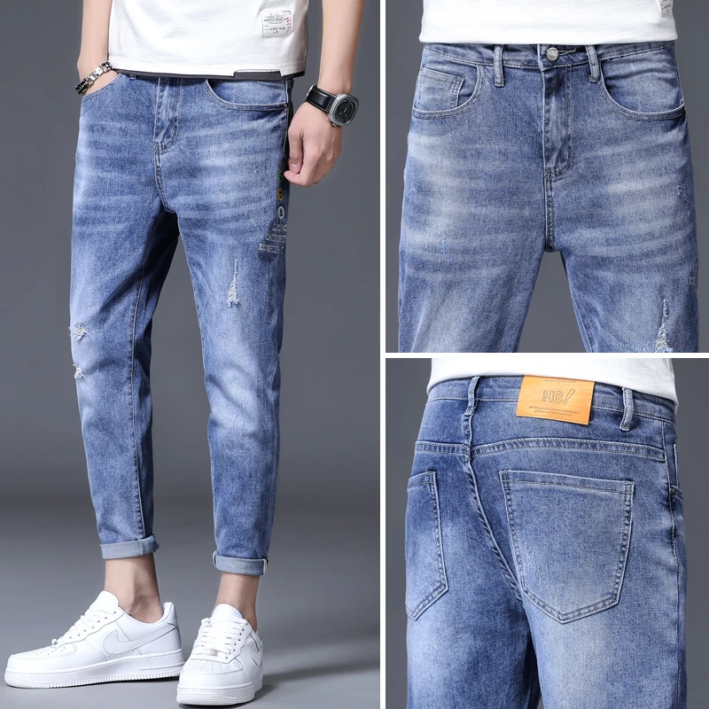 Jeans Ripped Jeans Men Pants Casual Brand Men's Daily Fashion Pants Slim Fit Jeans Male Street Skinny Pant Vintage Youth 802
Jeans Ripped Jeans Men Pants Casual Brand Men's Daily Fashion Pants Slim Fit Jeans Male Street Skinny Pant Vintage Youth 802