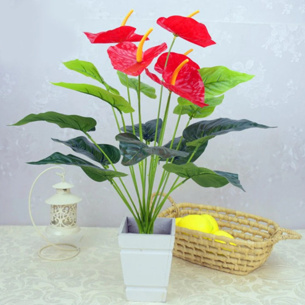 2pcs Lifelike Anthurium Artificial Plant Adornment Home Decoration Wedding Party Office Indoor Floral Arrangement Props
2pcs Lifelike Anthurium Artificial Plant Adornment Home Decoration Wedding Party Office Indoor Floral Arrangement Props