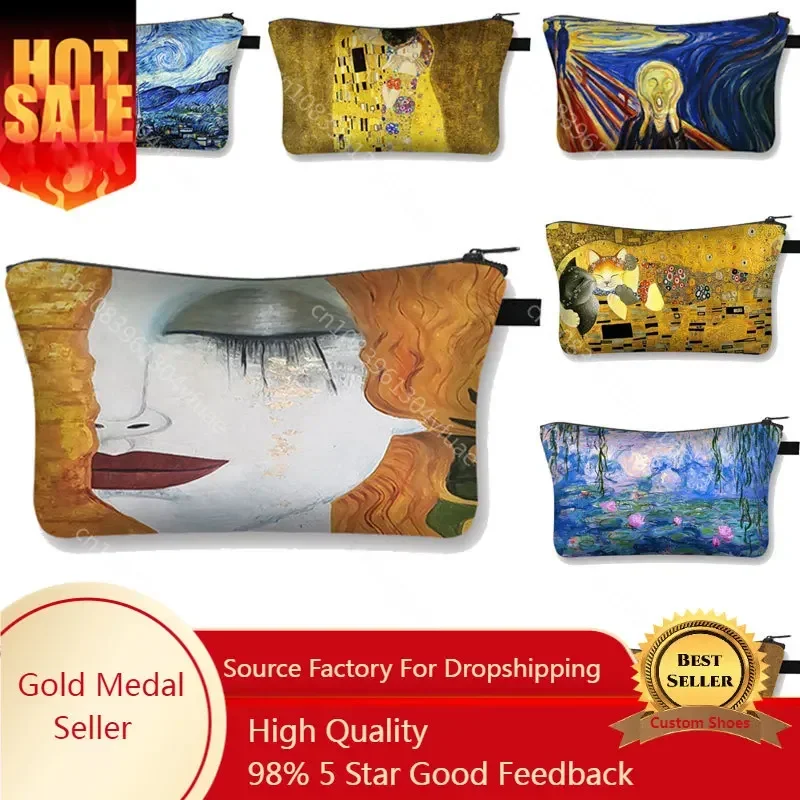 Oil Painting Tears / Kiss by Gustav Klimt Cosmetic Bag Starry Night / Waterlily Makeup Bag Women Cosmetic Case Storage Bag
Oil Painting Tears / Kiss by Gustav Klimt Cosmetic Bag Starry Night / Waterlily Makeup Bag Women Cosmetic Case Storage Bag
