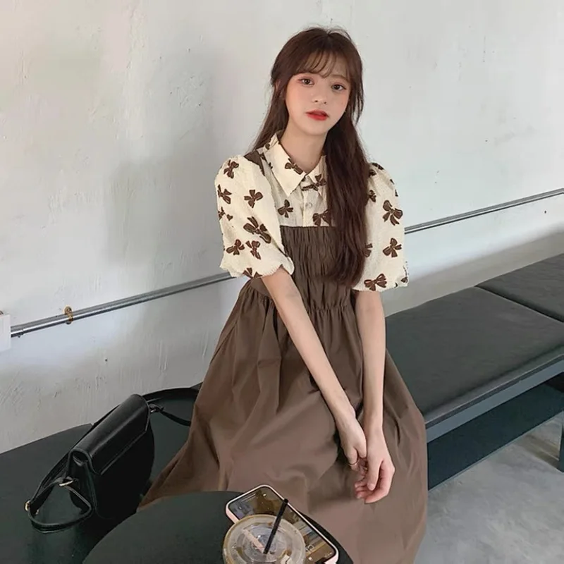 Chic Knee-Length Dress Summer Collar Bubble Sleeve Gentle Style Women's Fashion High Waist PVC Fabric Polyester Fiber
Chic Knee-Length Dress Summer Collar Bubble Sleeve Gentle Style Women's Fashion High Waist PVC Fabric Polyester Fiber