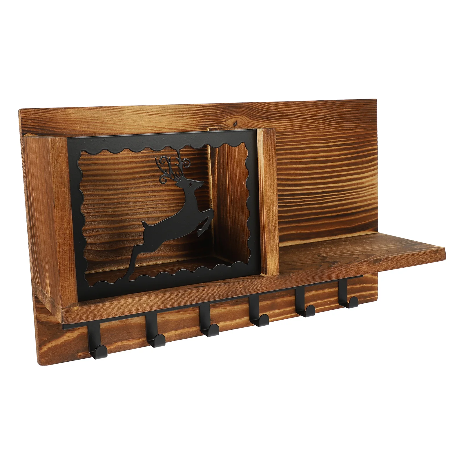 Iron Deer Wood Wall Shelf Black Brown Home Kitchen Bedroom Multi function Holder Decorative ganizer Rack Storage Display
Iron Deer Wood Wall Shelf Black Brown Home Kitchen Bedroom Multi function Holder Decorative ganizer Rack Storage Display