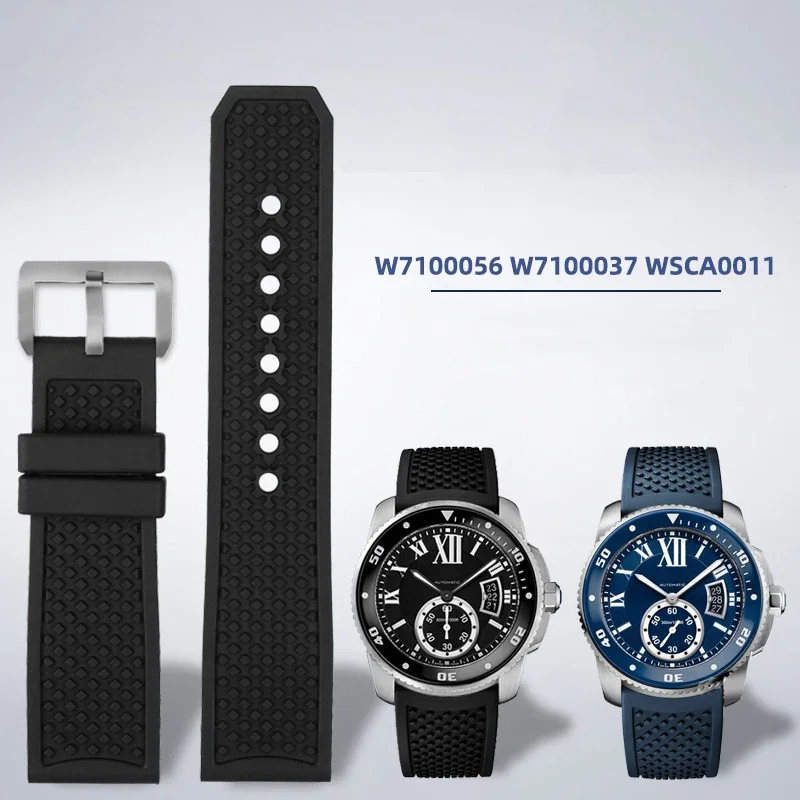 23mm 24mm Fluororubber Watch Strap For Cartier Calibre W7100055/WGCA0010 Rubber Watchband Waterproof Dustproof Belt
23mm 24mm Fluororubber Watch Strap For Cartier Calibre W7100055/WGCA0010 Rubber Watchband Waterproof Dustproof Belt