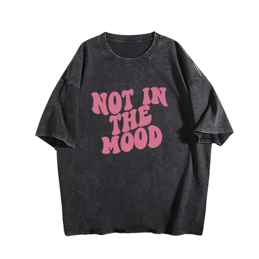 Y2K Aesthetic Not In The Mood T-shirt Women Oversized Washed Graphic Tee Grunge Retro Slogan Top Casual Moody Clothes
Y2K Aesthetic Not In The Mood T-shirt Women Oversized Washed Graphic Tee Grunge Retro Slogan Top Casual Moody Clothes